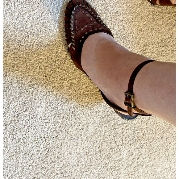 Donald J. Pliner Queta S1 Brown Suede Ankle Strap Wedge Heels Sz 9M - Picture 12 of 12